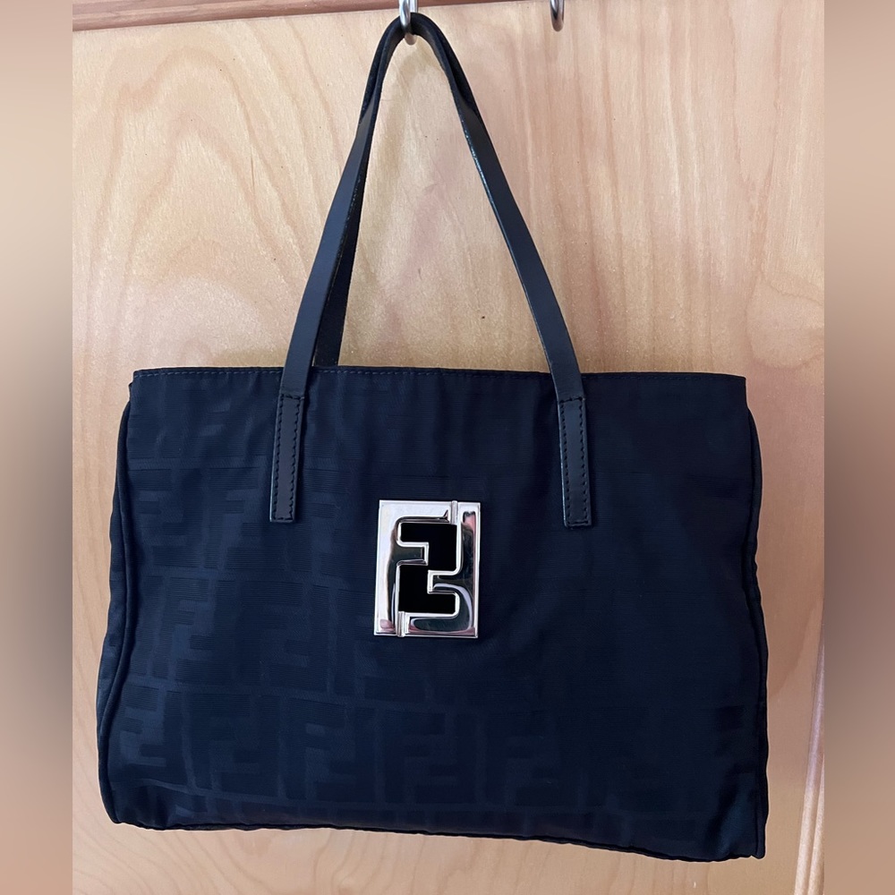 Fendi Vintage Zucca Roll Tote Bag